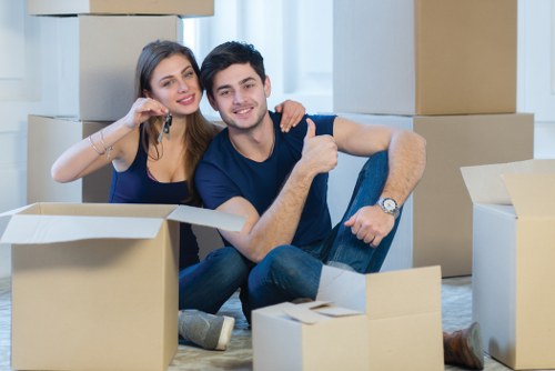 Professional local removals in Frognal with a moving van outside a residential property