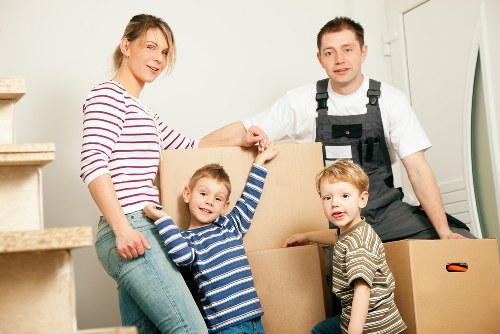 Unloading boxes during removals in Frognal