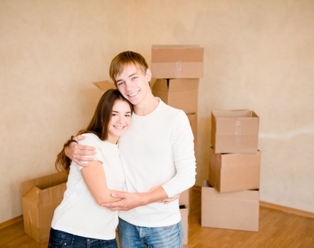 Organised moving day scene for house removals in Frognal