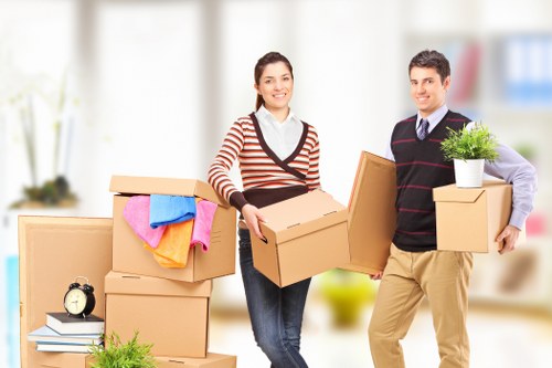 Packing and organizing office equipment for a Frognal move
