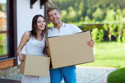 Packing and organising belongings for self storage near Frognal