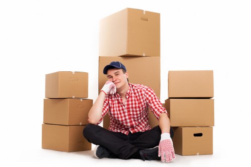 Organised storage containers and labeled boxes in a Frognal setting